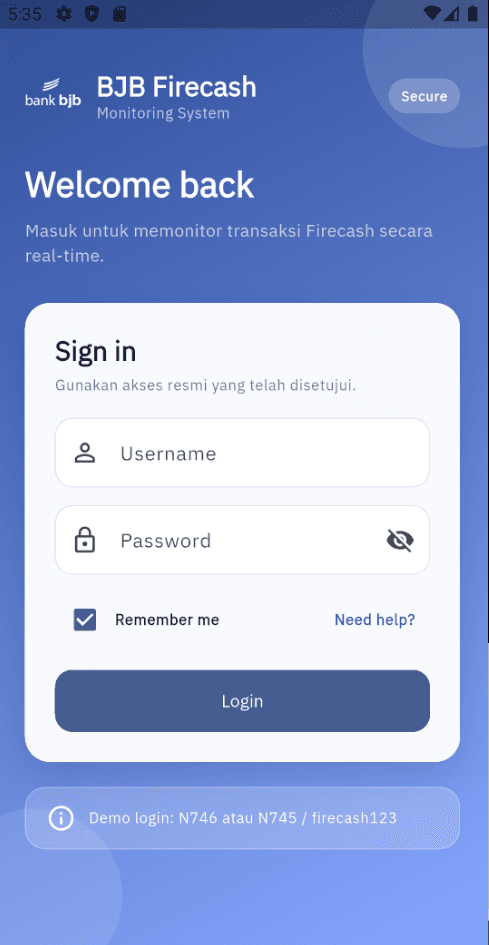 Preview Firecash Monitoring Mobile